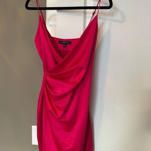 Dynamite Fuchsia Draped Mini Dress
